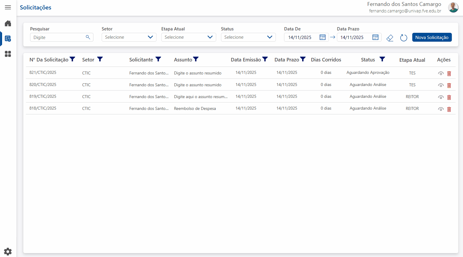Inclusão de Solicitação - Aprovação - Processo Pré-Definido.gif